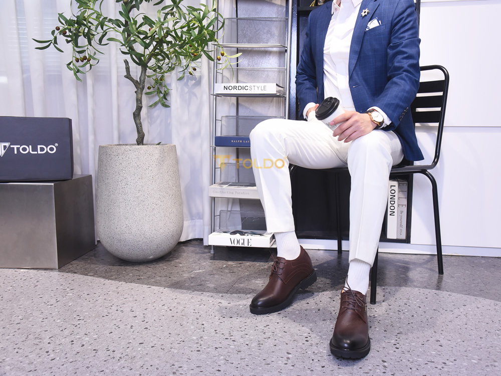 Giày nam cao 10cm da mềm nhẹ 14